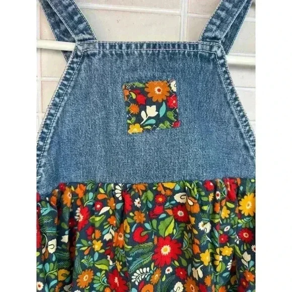 Handmade cottage core girls dress kids Measurements in photo - Picture 4 of 12